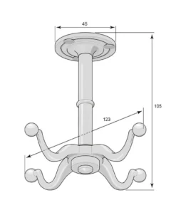 Ankarkrok - Fyrarmad snurrkrok Næsman N:o 193 - Nickel