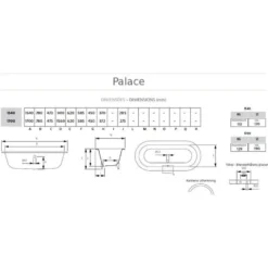 Badkar - Palace med tassar, 170 cm