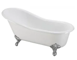 Badkar - Versailles vit gjutjärn med tassar, 137 cm