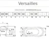 Badkar - Versailles vit gjutjärn med tassar, 170 cm