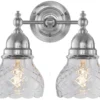 Badrumslampa - Bergman nickel, klarglas