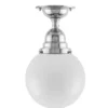 Badrumslampa - Byström 80 nickel, klotskärm