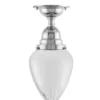 Badrumslampa - Byström 80 nickel, mattdroppe