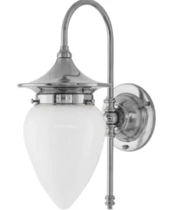 Badrumslampa - Fryxell nickel, opalvit