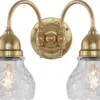 Badrumslampa - Stackelberg mässing, slipat klarglas