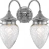 Badrumslampa - Tigerstedt nickel, klarglas
