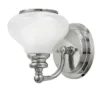 Badrumslampa - Vägglampa Frogmore krom/vit