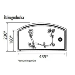 Bakugnslucka - Gjutjärn, för inmurning