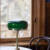Bordslampa - Karlfeldt mässing, grön skärm
