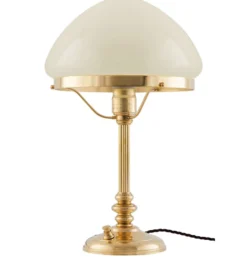 Bordslampa - Karlfeldt mässing, toppig benvit