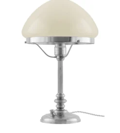 Bordslampa - Karlfeldt nickel, toppig benvit