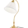 Bordslampa - Lagerlöf mässing, vit tygskärm