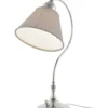 Bordslampa - Lagerlöf nickel, beige tygskärm