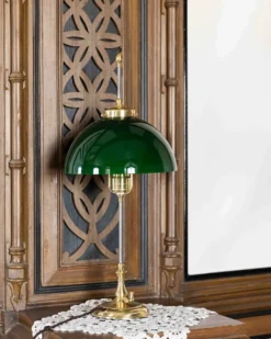 Bordslampa - Swedenborg mässing, grön skärm