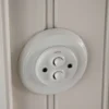 Dimmer dubbel tryckknapp vitt porslin - Fontini infällt