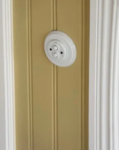 Dimmer dubbel tryckknapp vitt porslin - Fontini infällt