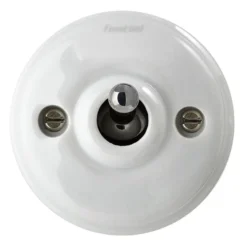 Dimmer vipp vitt porslin/krom - Fontini utanpåliggande