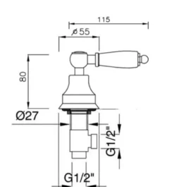 Diskmaskinsavstängning - Chelsea vitt handtag, krom