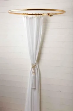 Duschdraperihållare - Rund 80 cm mässing