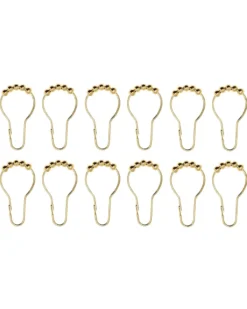 Duschdraperiringar - Mässing 12-pack