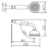 Duschhandtag - Handdusch Classic krom/vit