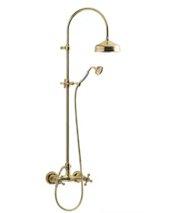 Duschset - Kensington retro gammaldags blandare, mässing