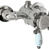 Duschset - Kensington retro med termostatblandare, krom