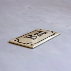 Emaljskylt - Bad vit/svart