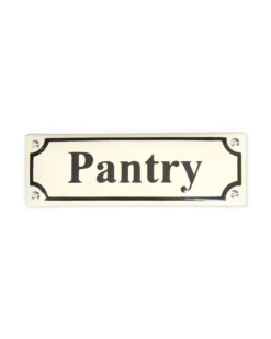 Emaljskylt - Pantry vit/svart