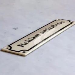 Emaljskylt - Reklam Undanbedes