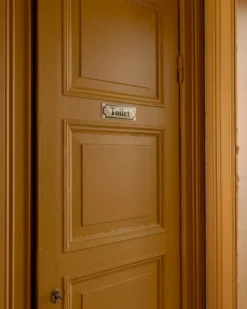Emaljskylt - Toilet vit/svart