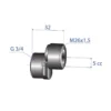 Excenter vid 150 c/c blandare till 160 c/c blandarfäste 2-pack, krom