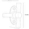 Fönstervred/Skåpvred - Torsgatan mässing/ebenholts