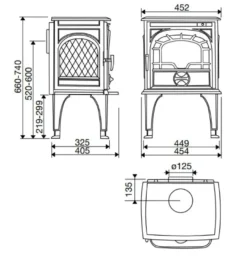 Gjutjärnskamin - Kamin Dovre 250 CBS