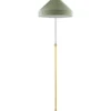 Golvlampa - Edfelt mässing, olivgrön skärm