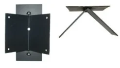 Hörnfäste svart metall - Stallampa & gårdslampa