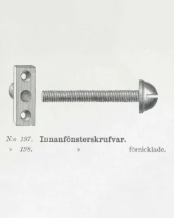 Innanfönsterskruv mässing - Næsman N:o 197