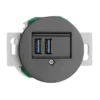 Insats USB-uttag svart porslin - THPG infällt