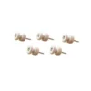 Isolatorknopp - Porslin/krom 5-pack