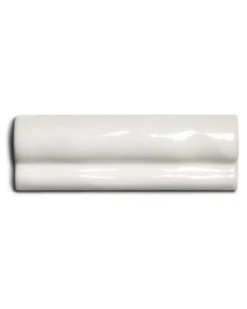 Kakel Mayfair - Elfenbensvit bröstlist 5 x 15 cm blank, lätt vågigt