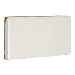 Kakel Mayfair - Elfenbensvit Halftile 7,5 x 15 cm blank, lätt vågigt