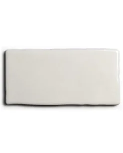 Kakel Mayfair - Krackelerad antikvit halftile 7,5 x 15 cm blank, lätt vågigt