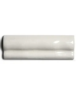 Kakel Mayfair - Krackelerad antikvit bröstlist 5 x 15 cm blank, lätt vågigt