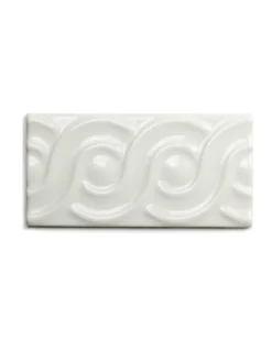 Kakel Victoria - Bård öglor 7,5 x 15 cm elfenbensvit, blank