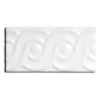 Kakel Victoria - Dekorlist bård öglor 7,5 x 15 cm vit, blank