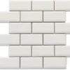 Kakel Victoria - Fasad kant (mini på nät) 5 x 10 cm vit, blank