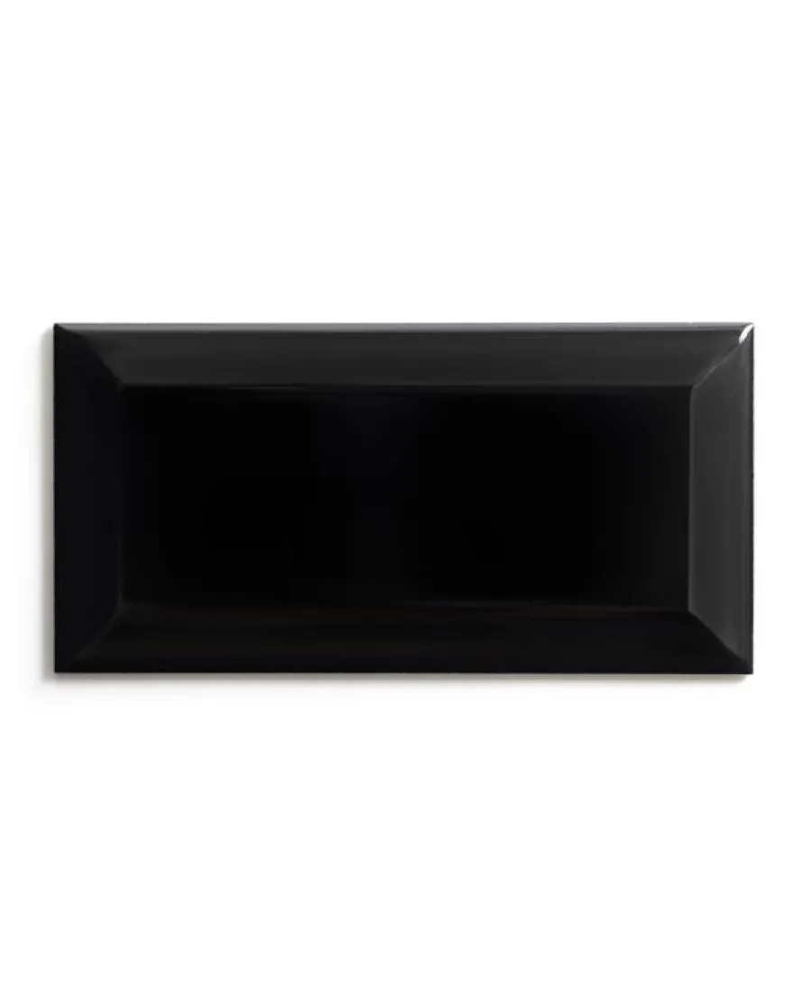 Kakel Victoria - Fasad kant 7,5 x 15 cm svart, blank