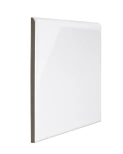 Kakel Victoria - 15 x 15 cm vit bullnose långsida/kortsida