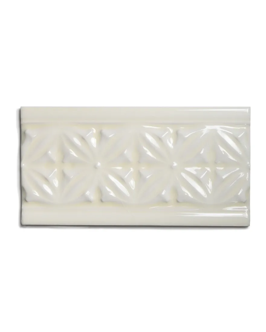 Kakel York - Dekorlist relief 10 x 19,8 cm mandel