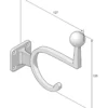 Klädkrok - Fehrlins 3228 mässing